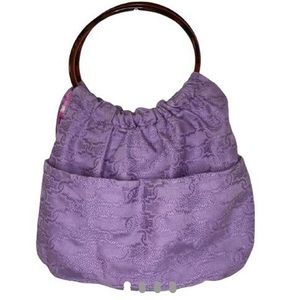 Urban renewal lilac handbag with brown handles 
Pink & white tye dye inside
